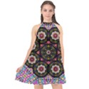 Decorative Ornate Candy With Soft Candle Light For Peace Halter Neckline Chiffon Dress  View1