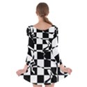 Chessboard Unicorn Long Sleeve Skater Dress View2