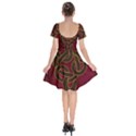 Beautiful Art Pattern Short Sleeve Bardot Dress View2