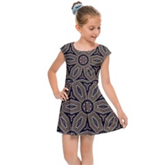 Pattern Decoration Abstract Kids Cap Sleeve Dress by Nexatart