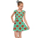 Flowers Pattern Ornament Template Kids Cap Sleeve Dress View1