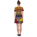 Abstract Vibrant Colour Drop Hem Mini Chiffon Dress View2