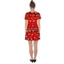 Stars Background Christmas Decoration Drop Hem Mini Chiffon Dress View2