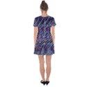 Peacock Feathers Color Plumage Blue Drop Hem Mini Chiffon Dress View2