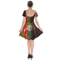 Christmas Wreath Ball Decoration Short Sleeve Bardot Dress View2