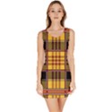 Plaid Tartan Scottish Yellow Red Bodycon Dress View1