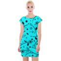 Pattern Flowers Flower Texture Cap Sleeve Bodycon Dress View1