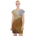 Color Colors Abstract Yellow Brown Cap Sleeve Bodycon Dress View1