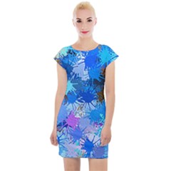 Color Colors Abstract Colorful Cap Sleeve Bodycon Dress by Pakrebo