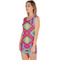 Checkerboard Squares Abstract Bodycon Dress View2