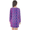 Geometric Background Abstract Long Sleeve Chiffon Shift Dress  View2