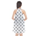 Star Curved Pattern Monochrome Halter Neckline Chiffon Dress  View2