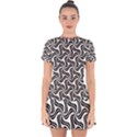 Soft Pattern Repeat Monochrome Drop Hem Mini Chiffon Dress View1