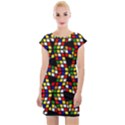 Graphic Pattern Rubiks Cube Cube Cap Sleeve Bodycon Dress View1