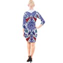 Art Artistic Ceramic Colorful Quarter Sleeve Hood Bodycon Dress View2