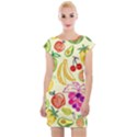 Seamless Pattern Fruit Cap Sleeve Bodycon Dress View1