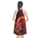 Background Fractal Abstract Halter Neckline Chiffon Dress  View2