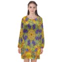 Farbenpracht Kaleidoscope Long Sleeve Chiffon Shift Dress  View1