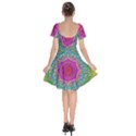 Mandala  Background Geometric Short Sleeve Bardot Dress View2