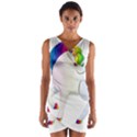 Rainbow Unicorn Unicorn Heart Wrap Front Bodycon Dress View1