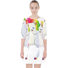 Rainbow Unicorn Unicorn Heart Pocket Dress by Wegoenart