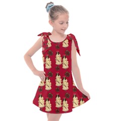 Victorian Skeleton Red Kids  Tie Up Tunic Dress by snowwhitegirl