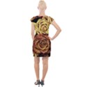 Roses Flowers Love Red Plant Cap Sleeve Bodycon Dress View2