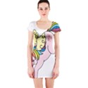 Unicorn Arociris Raimbow Magic Short Sleeve Bodycon Dress View1