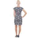 Cube Pattern Cube Seamless Repeat Cap Sleeve Bodycon Dress View2