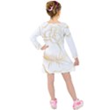 Golden Rose Stakes Kids  Long Sleeve Velvet Dress View2