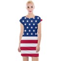 American flag Cap Sleeve Bodycon Dress View1