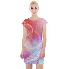 Background Nebulous Fog Rings Cap Sleeve Bodycon Dress by Pakrebo