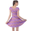 Cotton Candy Pattern Violet Cap Sleeve Dress View2