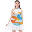 Rocket Rocket Ship Rocket Fire Halter Neckline Chiffon Dress  View1