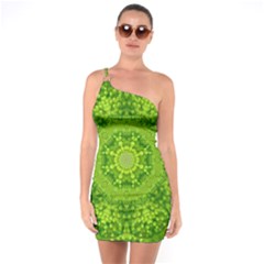 Spring Flower Joy One Soulder Bodycon Dress by pepitasart