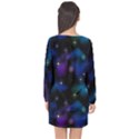 Serene Space Long Sleeve Chiffon Shift Dress  View2