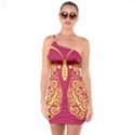 Butterfly Insect Bug Decoration One Soulder Bodycon Dress View1