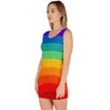 Rainbow Background Colorful Bodycon Dress View2