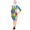 Gummy Bear Quarter Sleeve Hood Bodycon Dress View2