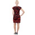 Background Abstract Red Black Cap Sleeve Bodycon Dress View2