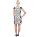 Default Texture Background Floral Cap Sleeve Bodycon Dress View2