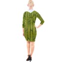 Fern Texture Nature Leaves Quarter Sleeve Hood Bodycon Dress View2