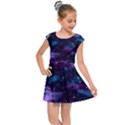 Background Space Planet Explosion Kids  Cap Sleeve Dress View1