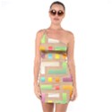 Abstract Background Colorful One Soulder Bodycon Dress View1