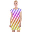 Abstract Lines Mockup Oblique Cap Sleeve Bodycon Dress View1