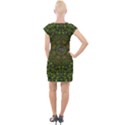 Peace Flower Planet And Calm Fire Cap Sleeve Bodycon Dress View2