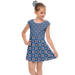 Geometric Tile Kids  Cap Sleeve Dress by Mariart