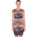 Scenic View Of Snow Capped Mountain Capsleeve Drawstring Dress  View1