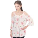 pink flowers pattern spring nature Flutter Tees View1