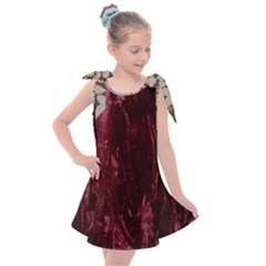 Grasmere Red Alt 1 Kids  Tie Up Tunic Dress by DeneWestUK